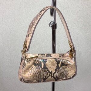 Escada Pink Reptile crystal luminescent bag S like new
